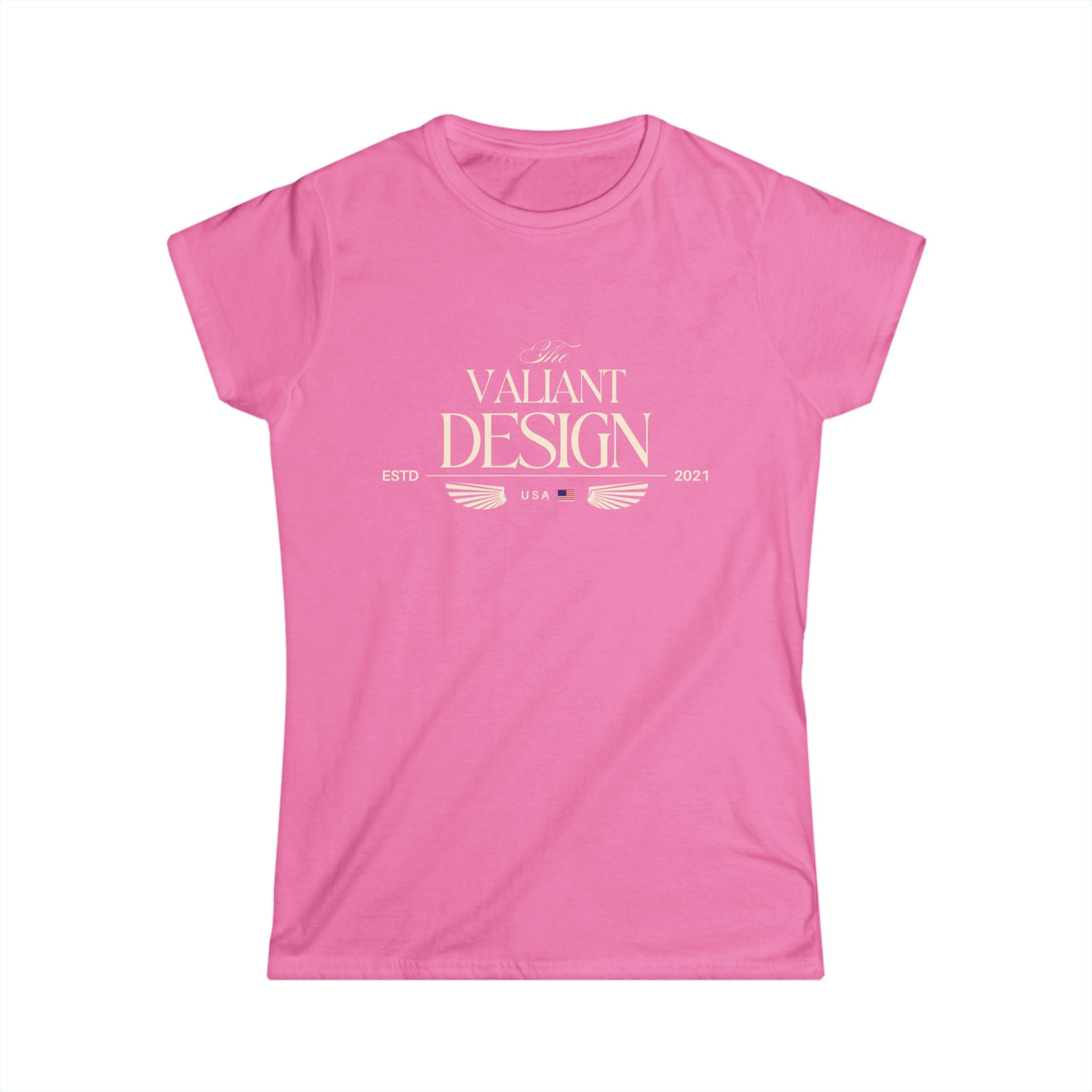 Valiant Design Women's Tee — Vintage Crest Logo Graphic Shirt