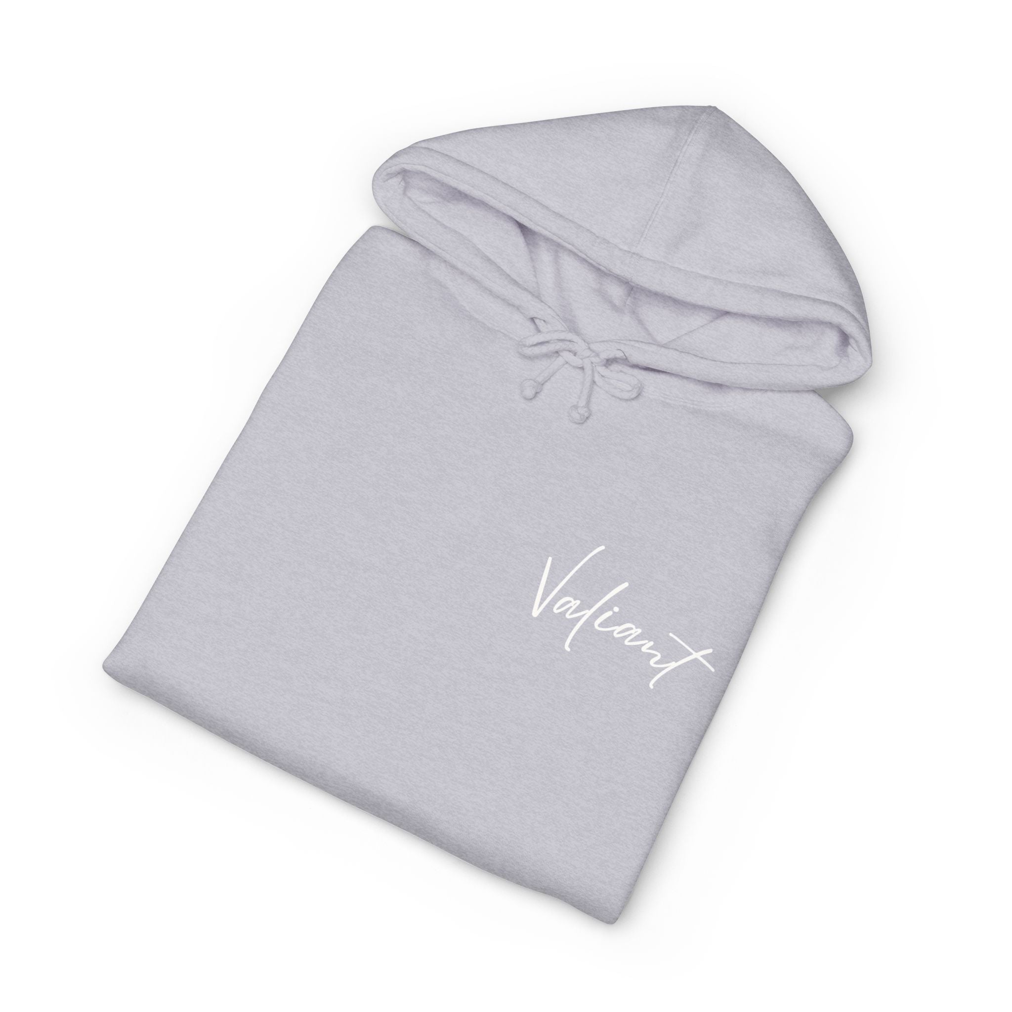 Valiant Script Hoodie — Minimalist Camel Pullover