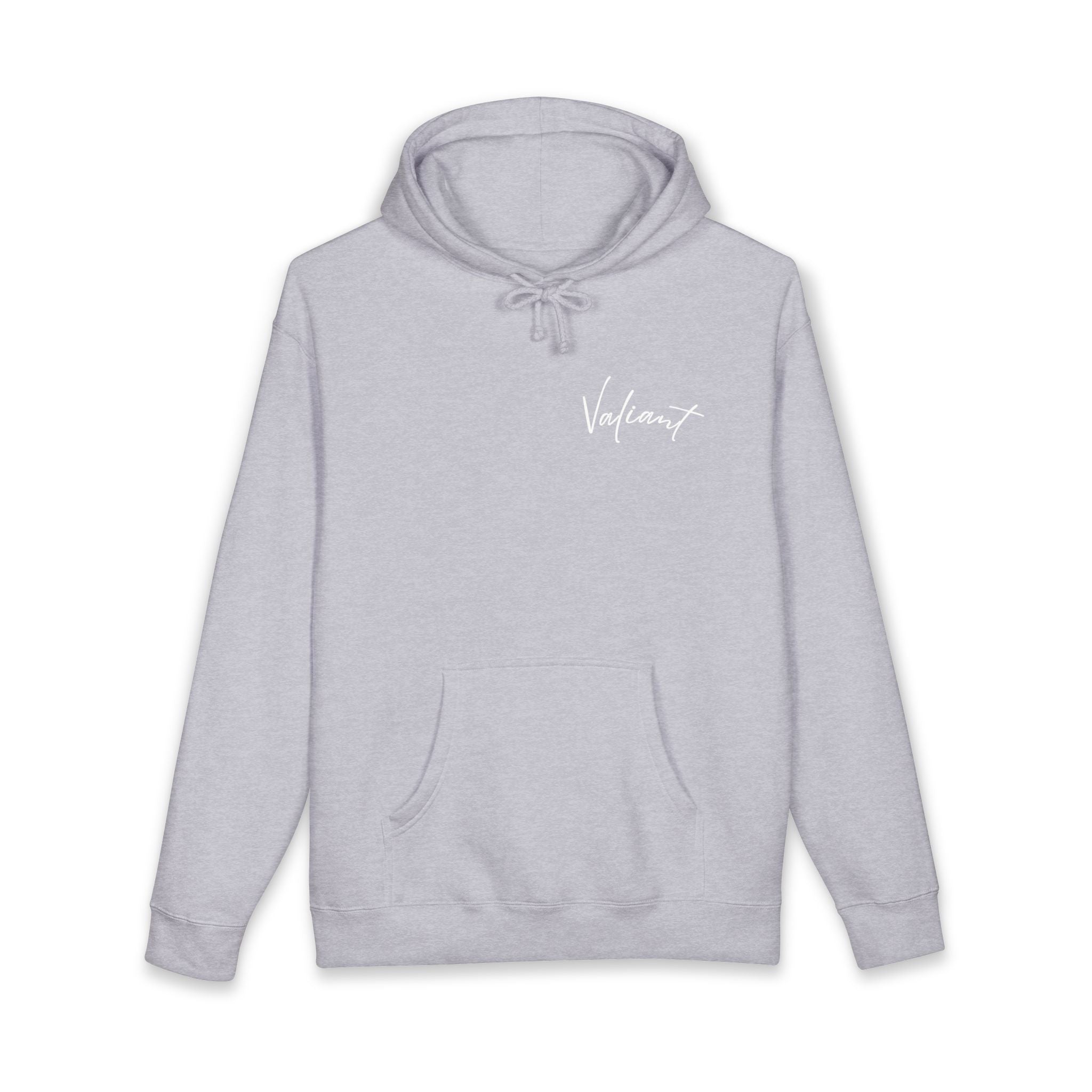 Valiant Script Hoodie — Minimalist Camel Pullover