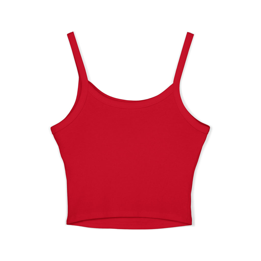 Valiant Script Spaghetti Strap Tank Top — Feminine Casual Crop