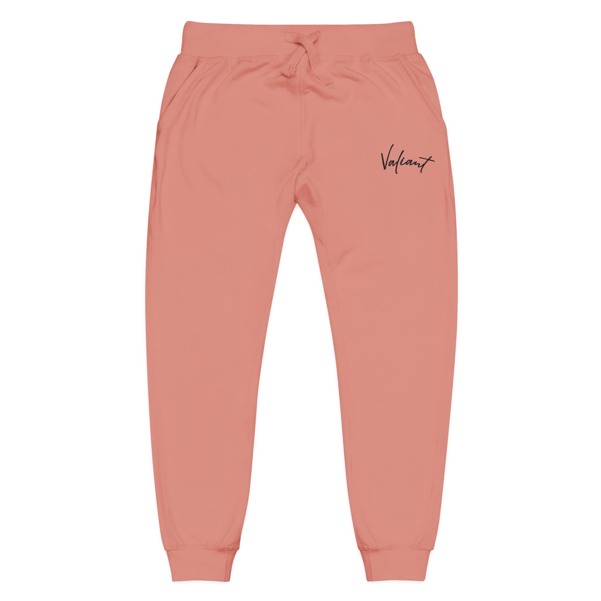 Valiant Embroidered Fleece Sweatpants — Cozy Casual Joggers