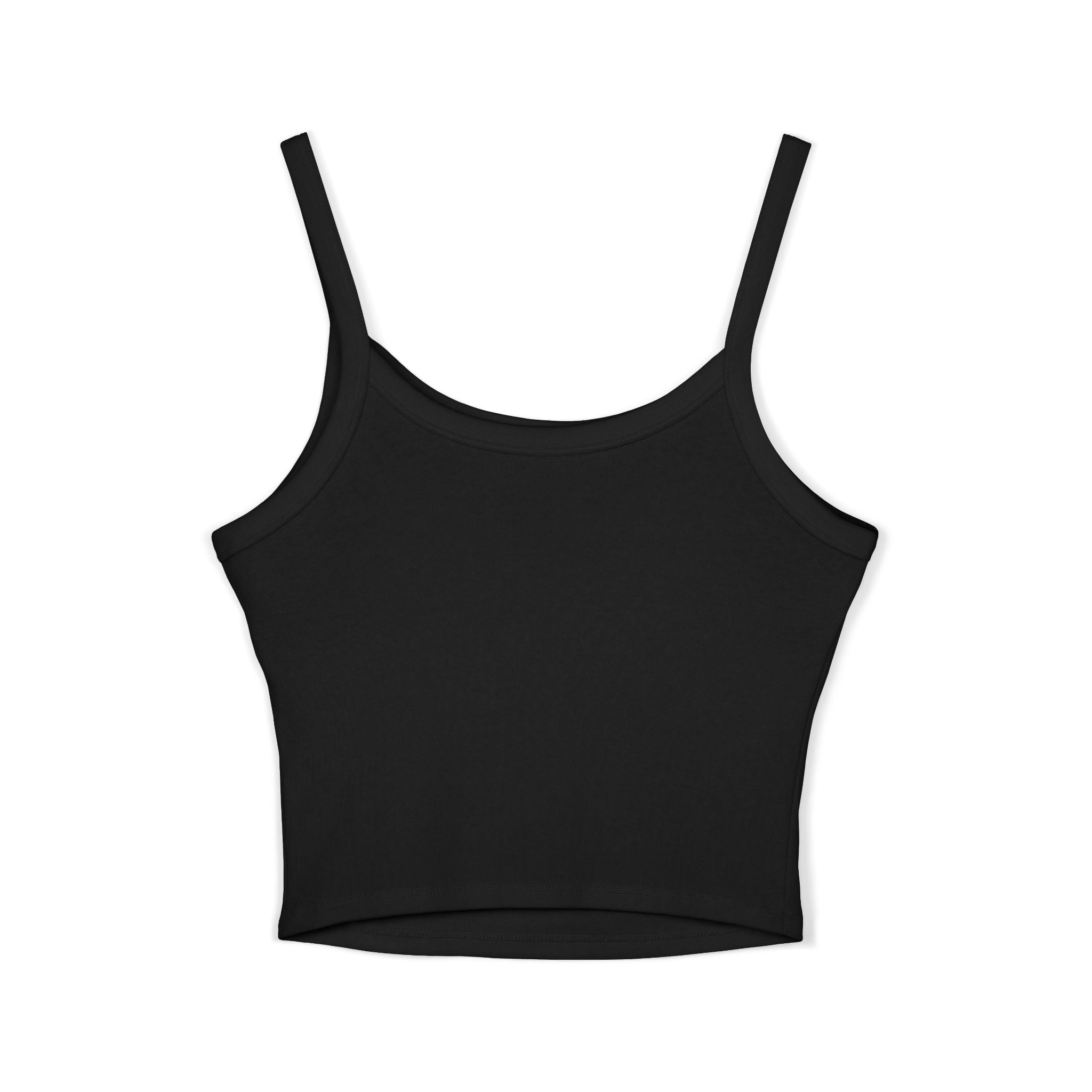 Tuff Mode Crop Tank — "Tuff Mode" Red Brush Script Women's Spaghetti Strap Tank