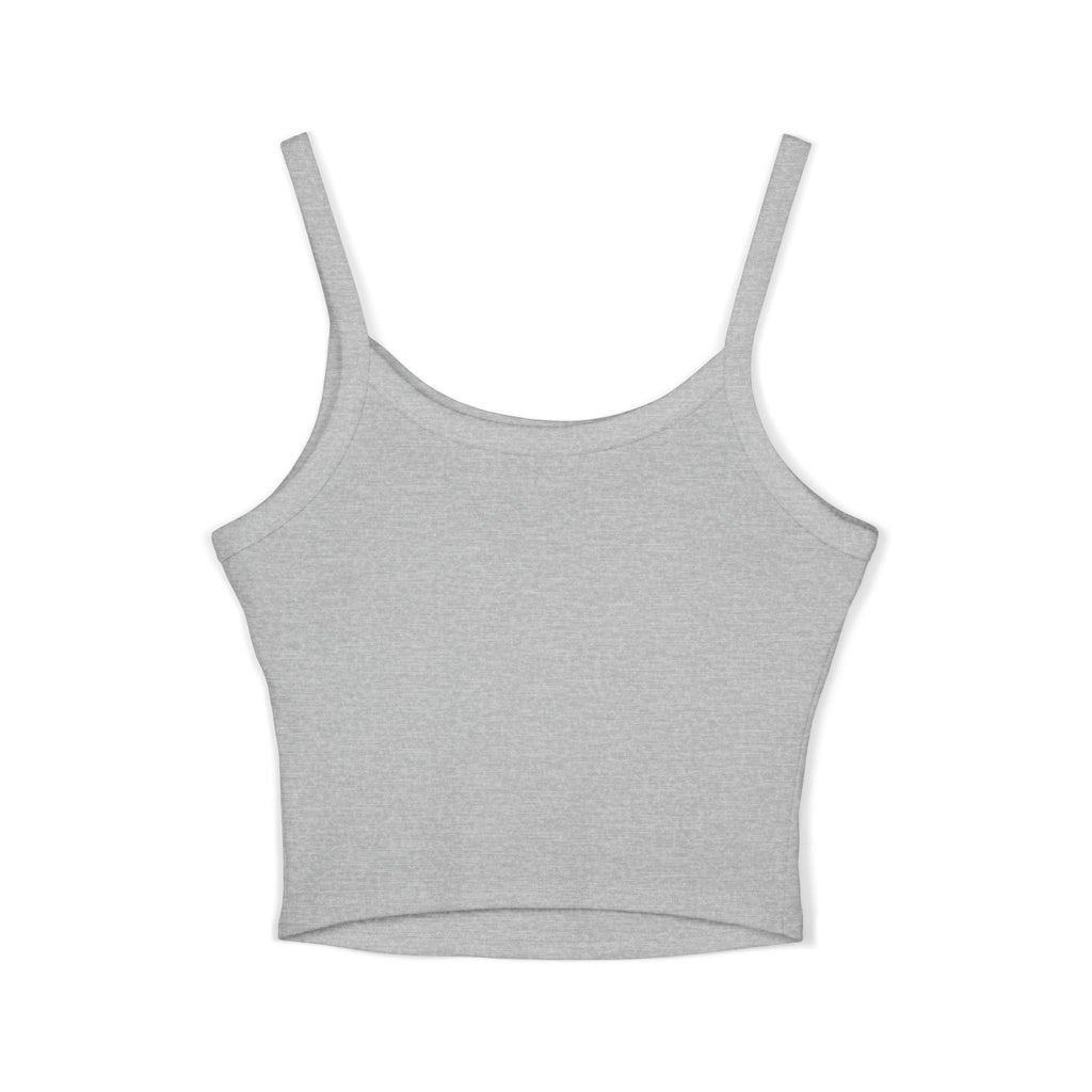 Valiant Script Spaghetti Strap Tank Top — Feminine Casual Crop