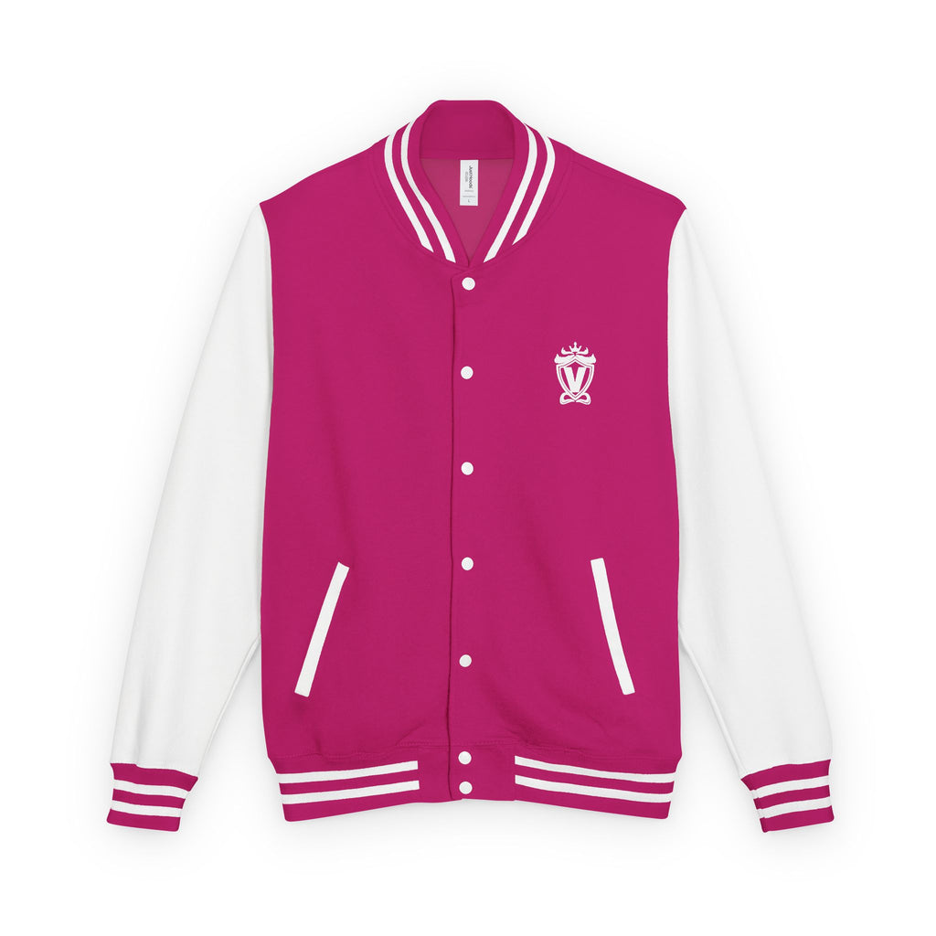 Letterman Jacket — Pink American Flag Skateboard Varsity Jacket
