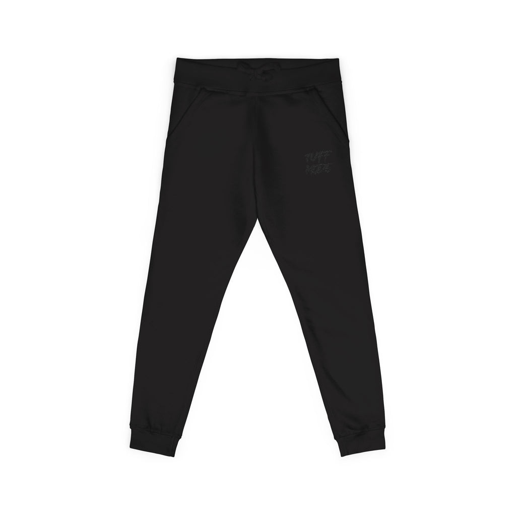 Embroidered 'Tuff Mode' Fleece Sweatpants — White Cozy Joggers