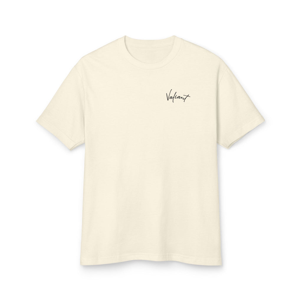 Signature Script Tee — Minimalist Chest Logo Cotton T‑Shirt