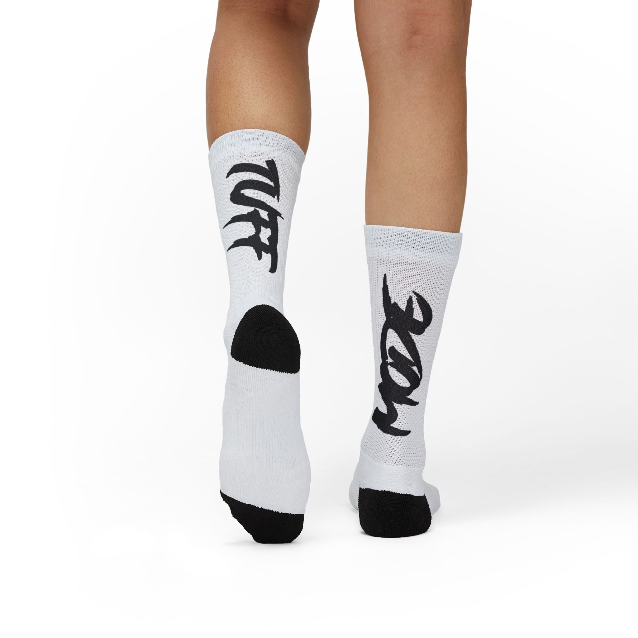 Graffiti 'TF?' Sublimation Crew Socks — Streetwear Graphic Socks
