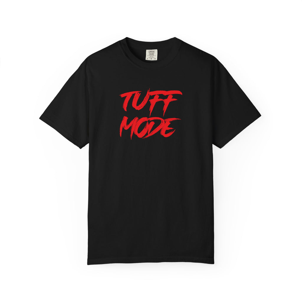 Tuff Mode T-Shirt — Bold Red Brush Script Graphic Tee