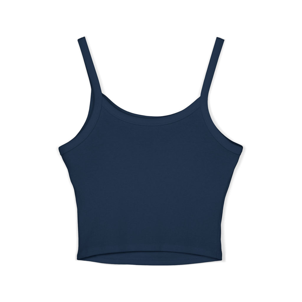 Valiant Script Spaghetti Strap Tank Top — Feminine Casual Crop