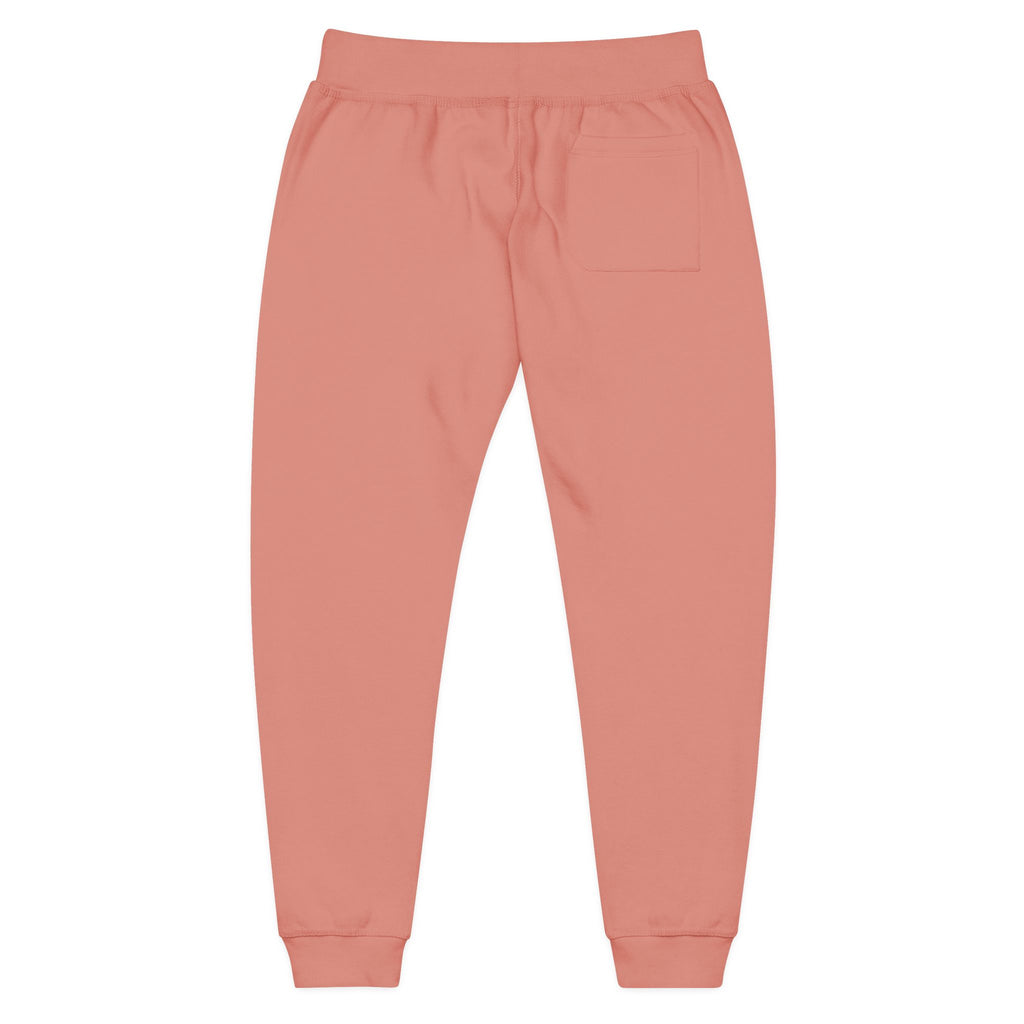 Embroidered 'Tuff Mode' Fleece Sweatpants — White Cozy Joggers