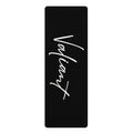 Rubber Yoga Mat — Black Script ‘Vajicant’ Non‑Slip Exercise Mat