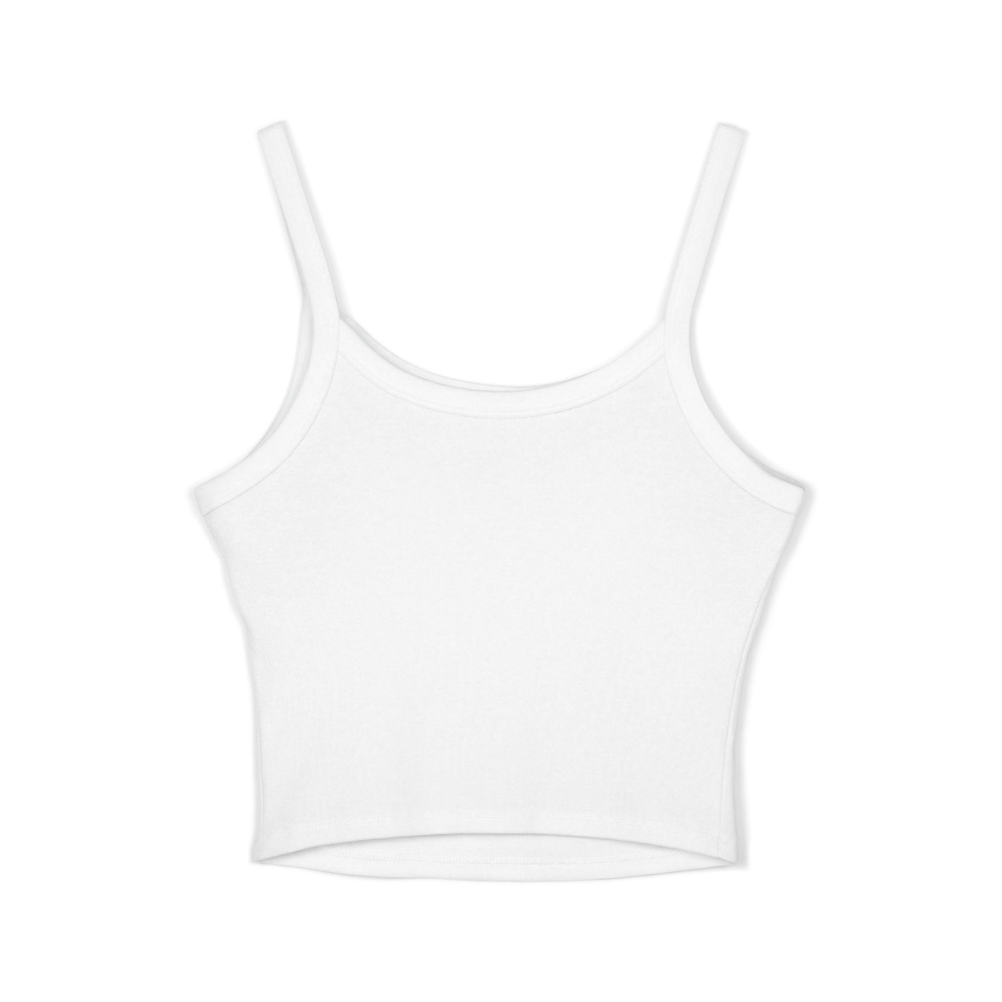 Valiant Script Crop Tank Top — Women’s Spaghetti Strap Graphic Tank