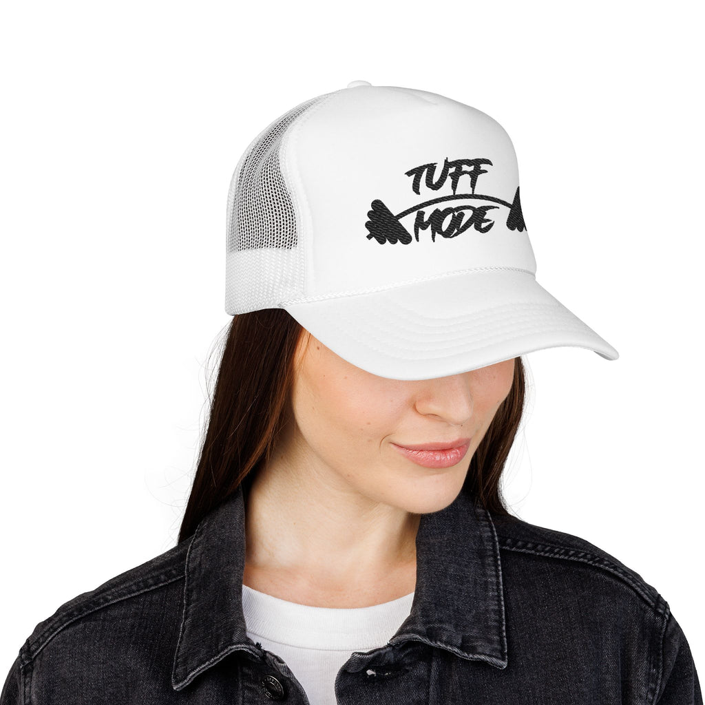 Tuff Mode Trucker Hat – Weightlifting Barbell Foam Mesh Cap