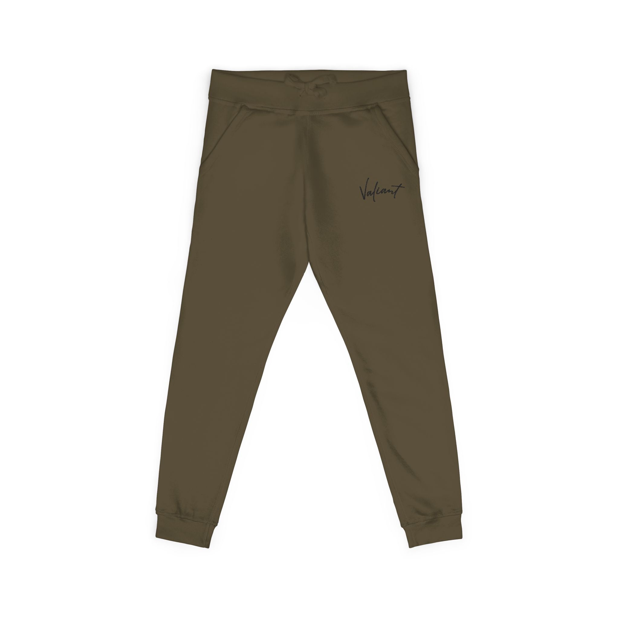 Valiant Embroidered Fleece Sweatpants — Cozy Casual Joggers