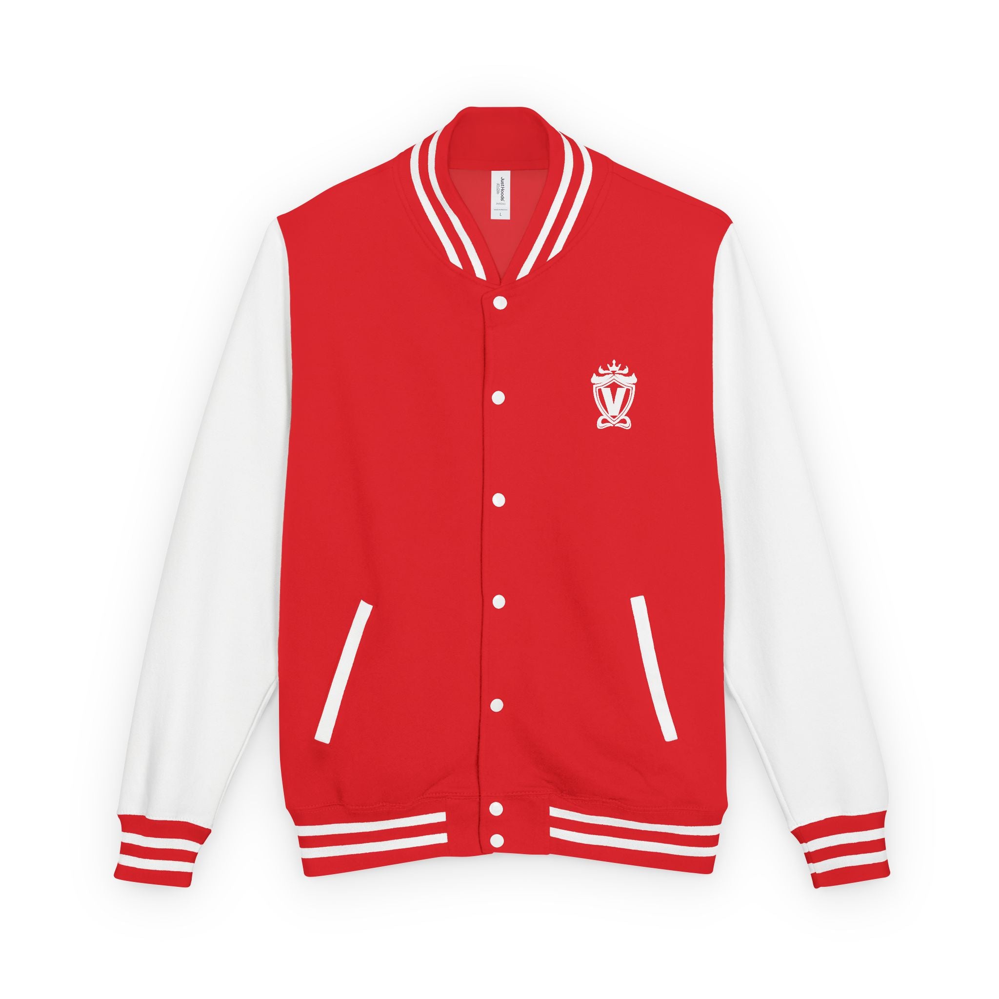 Valiant Script Varsity Jacket - Red & White Letterman Jacket