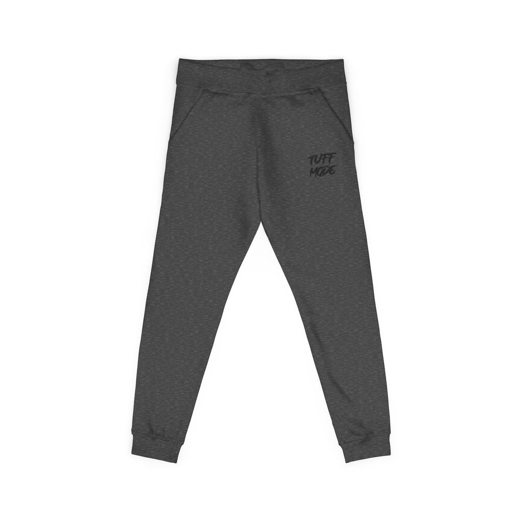 Embroidered 'Tuff Mode' Fleece Sweatpants — White Cozy Joggers