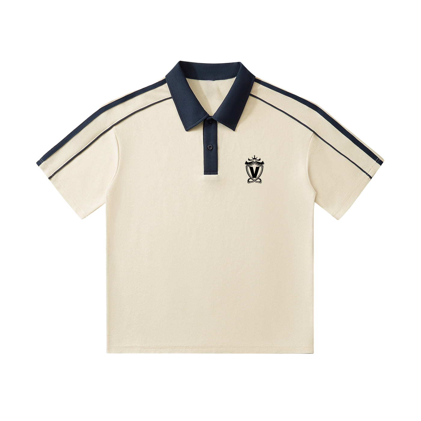 Black Print Victory Polo