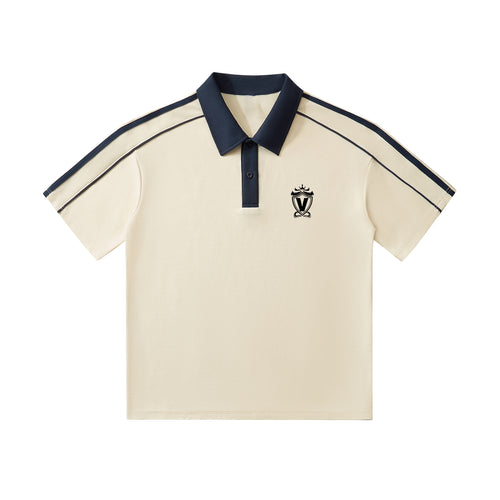 Black Print Victory Polo