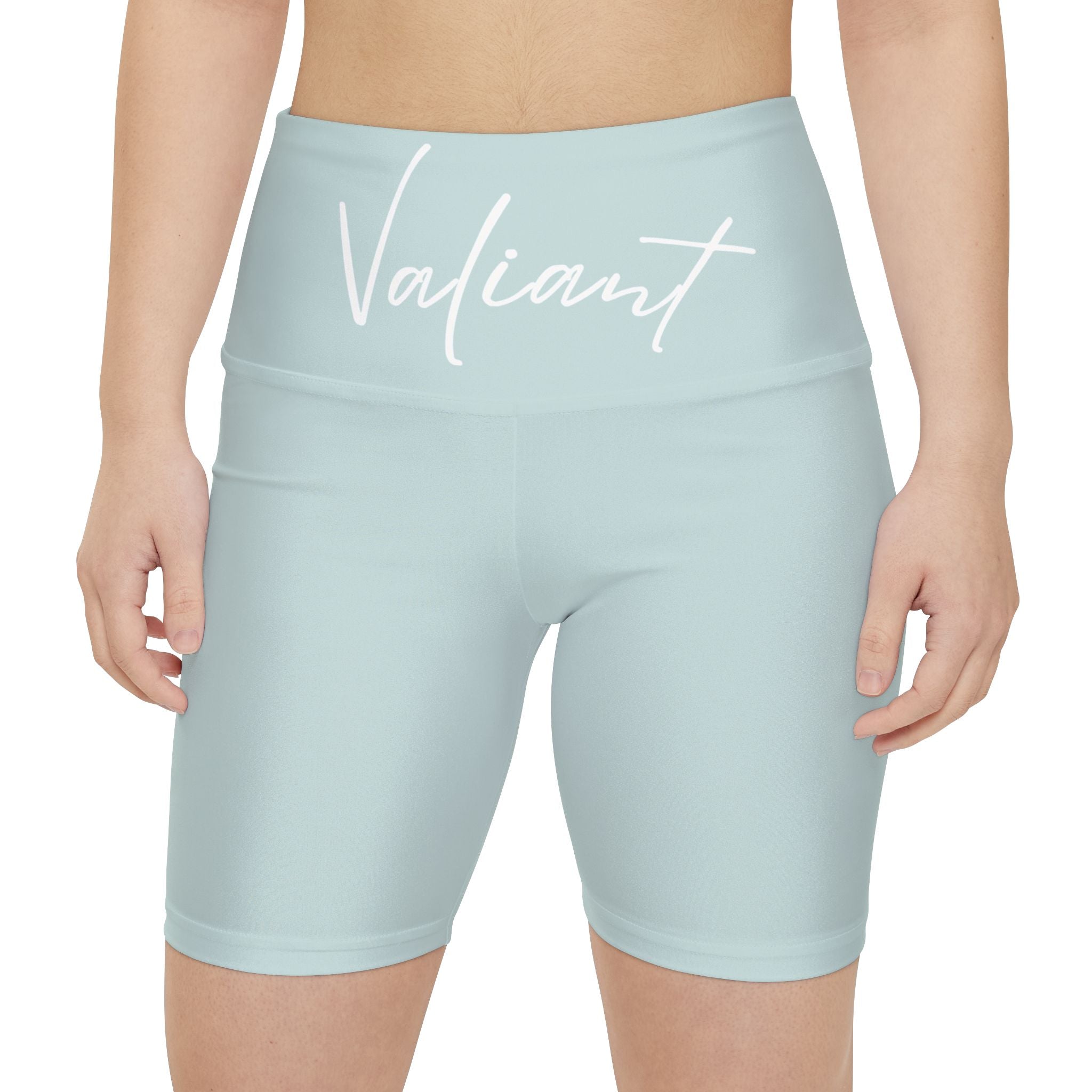 Valiant Women's Workout Shorts — High-Waist Athletic Biker Shorts