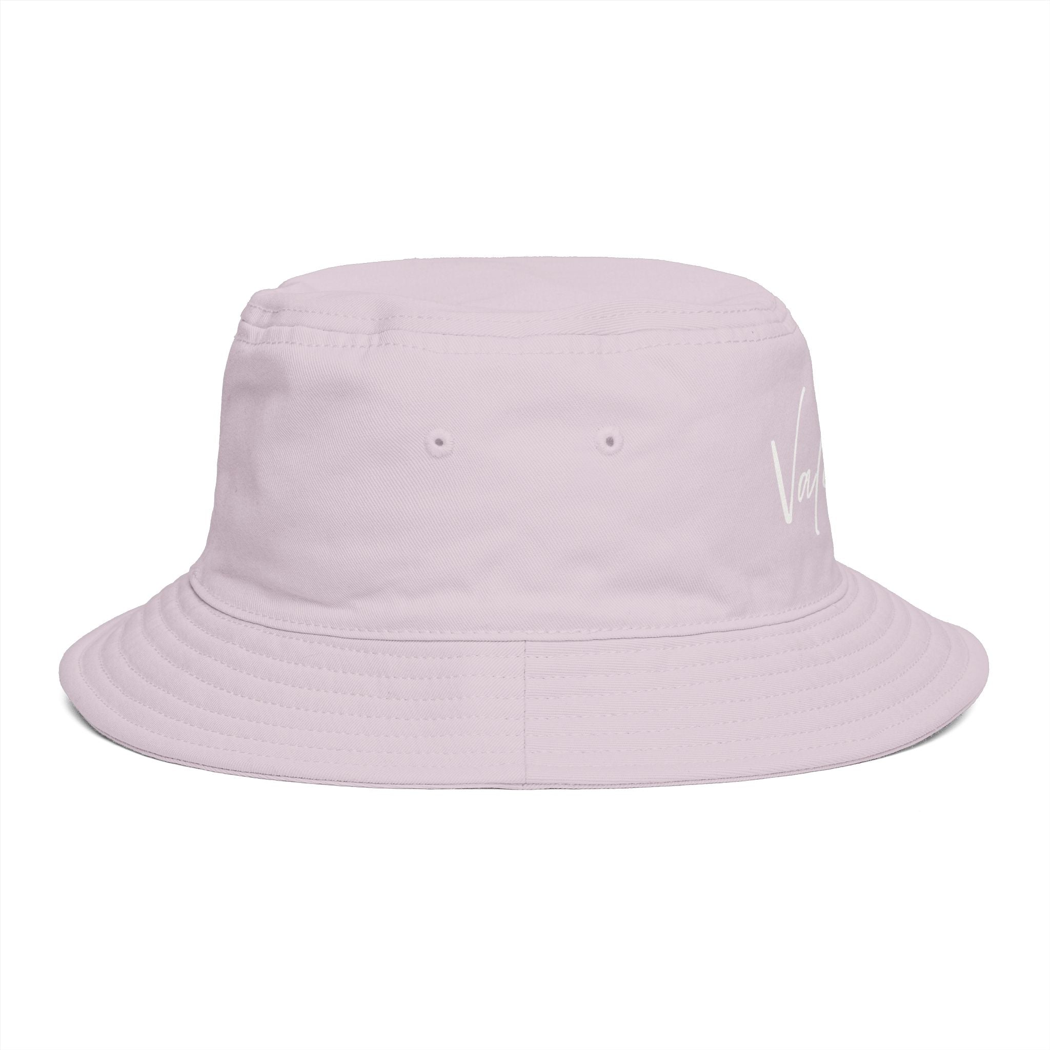 Valiant Script Bucket Hat — Black Casual Sun Hat with 'Valiant' Handwritten Logo