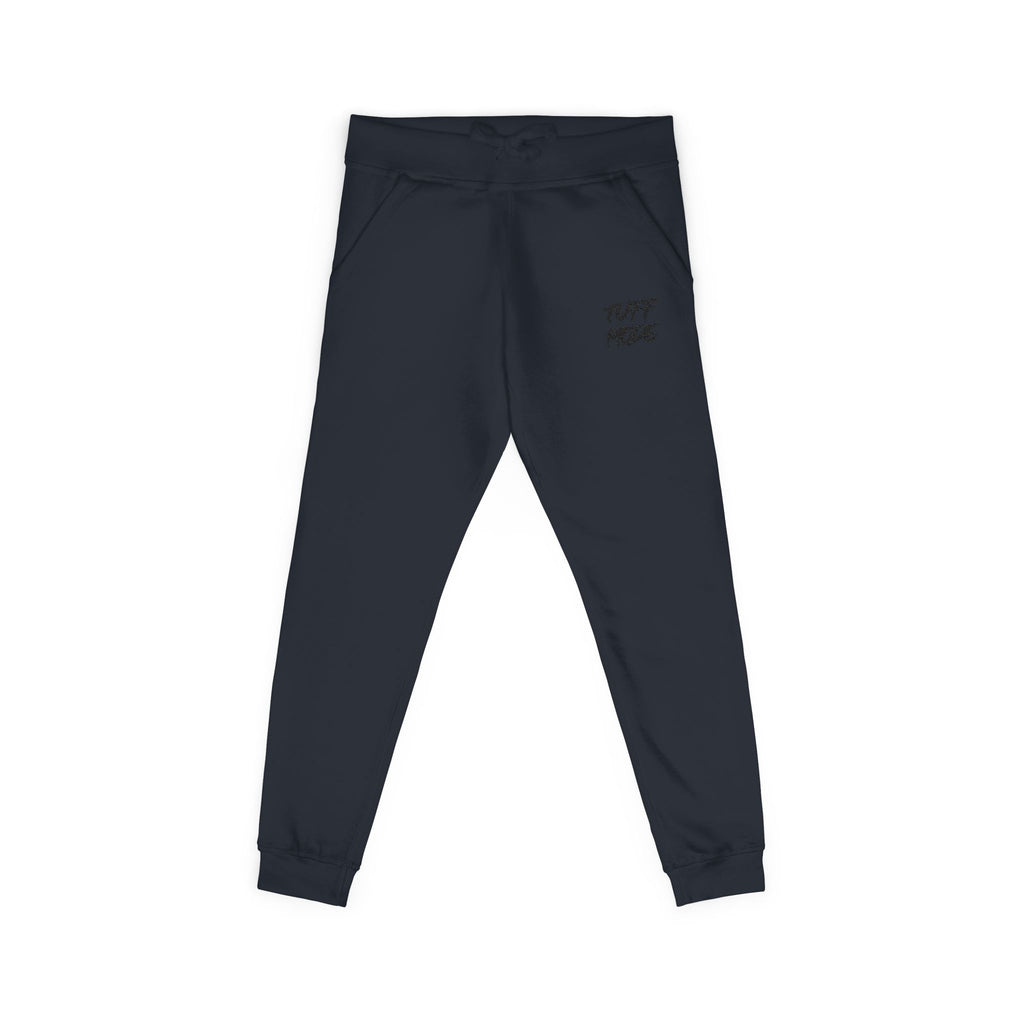 Embroidered 'Tuff Mode' Fleece Sweatpants — White Cozy Joggers