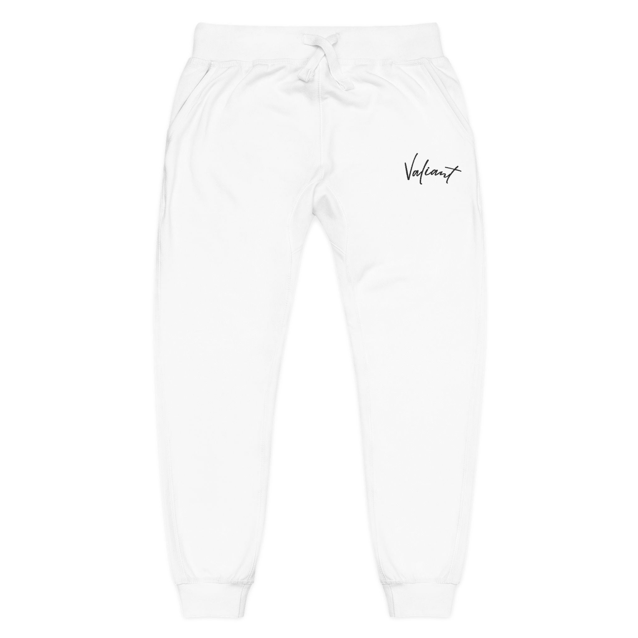 Valiant Embroidered Fleece Sweatpants — Cozy Casual Joggers