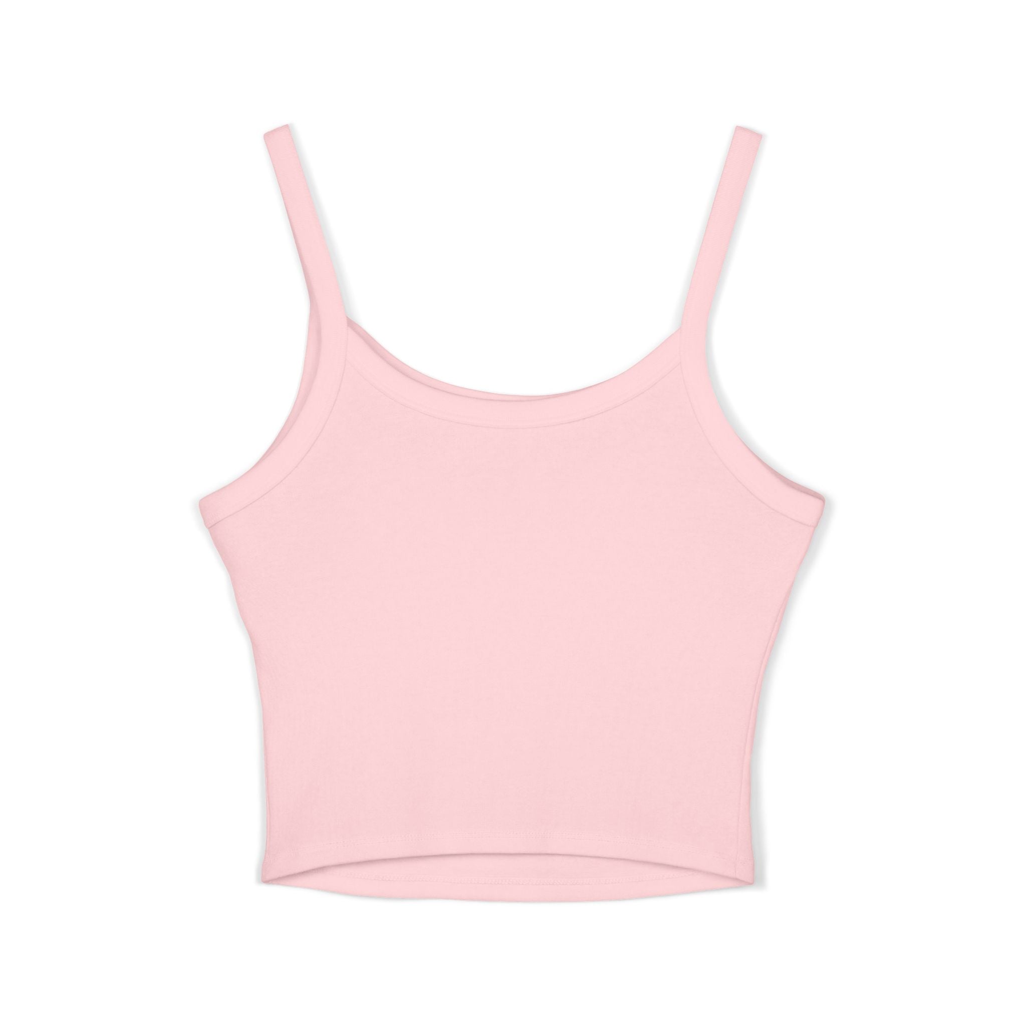 Valiant Script Spaghetti Strap Tank Top — Feminine Casual Crop