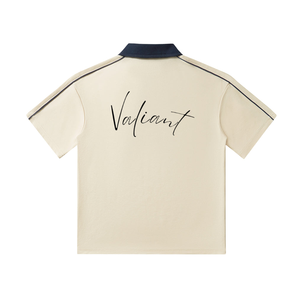 Black Print Victory Polo