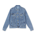Denim Jacket — Embroidered 'Valiant' Back Logo Men's Jean Coat