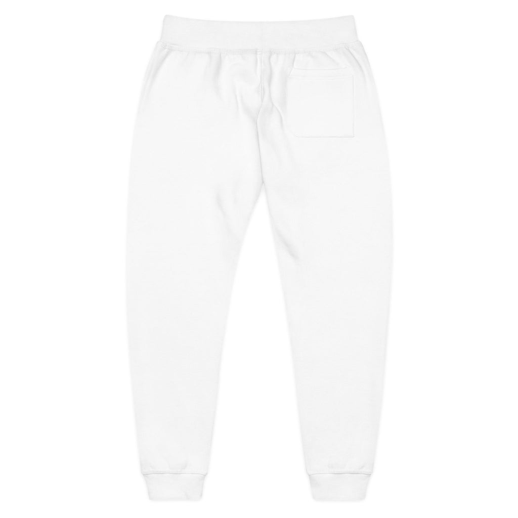 Embroidered 'Tuff Mode' Fleece Sweatpants — White Cozy Joggers