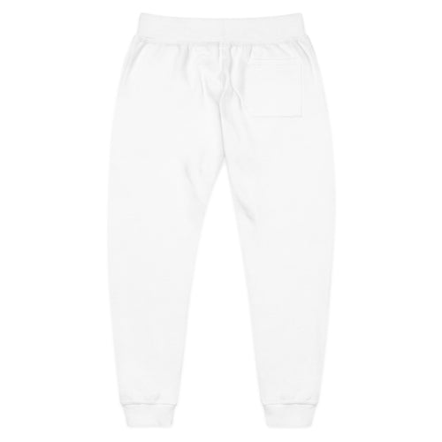 Embroidered 'Tuff Mode' Fleece Sweatpants — White Cozy Joggers