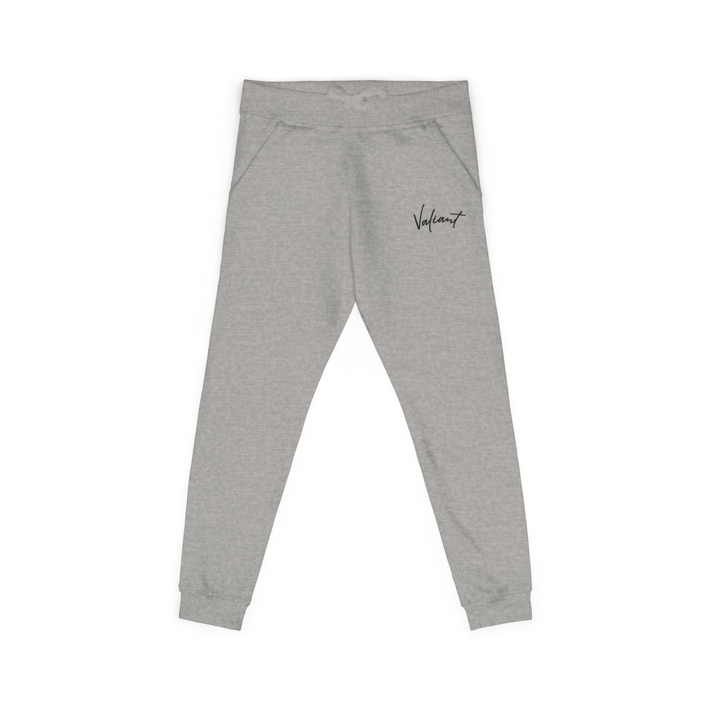 Valiant Embroidered Fleece Sweatpants — Cozy Casual Joggers