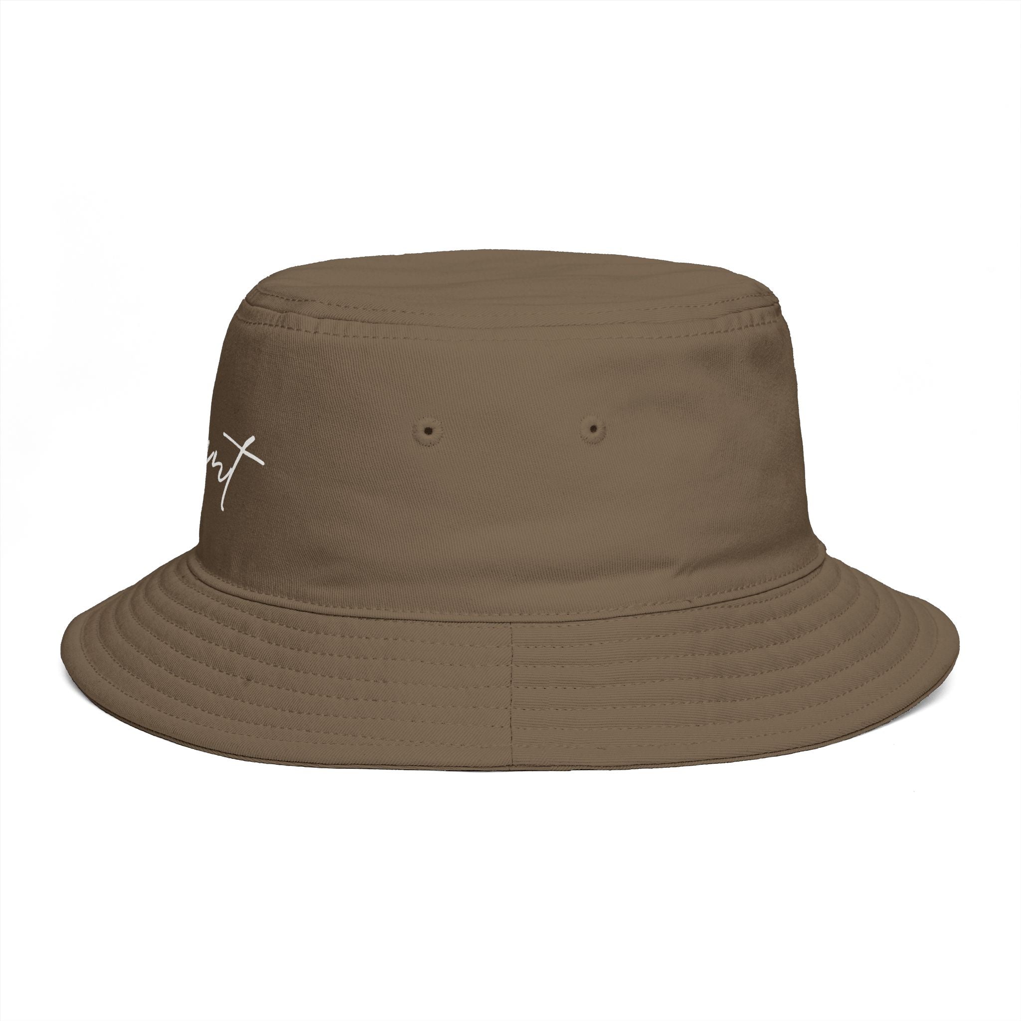 Valiant Script Bucket Hat — Black Casual Sun Hat with 'Valiant' Handwritten Logo