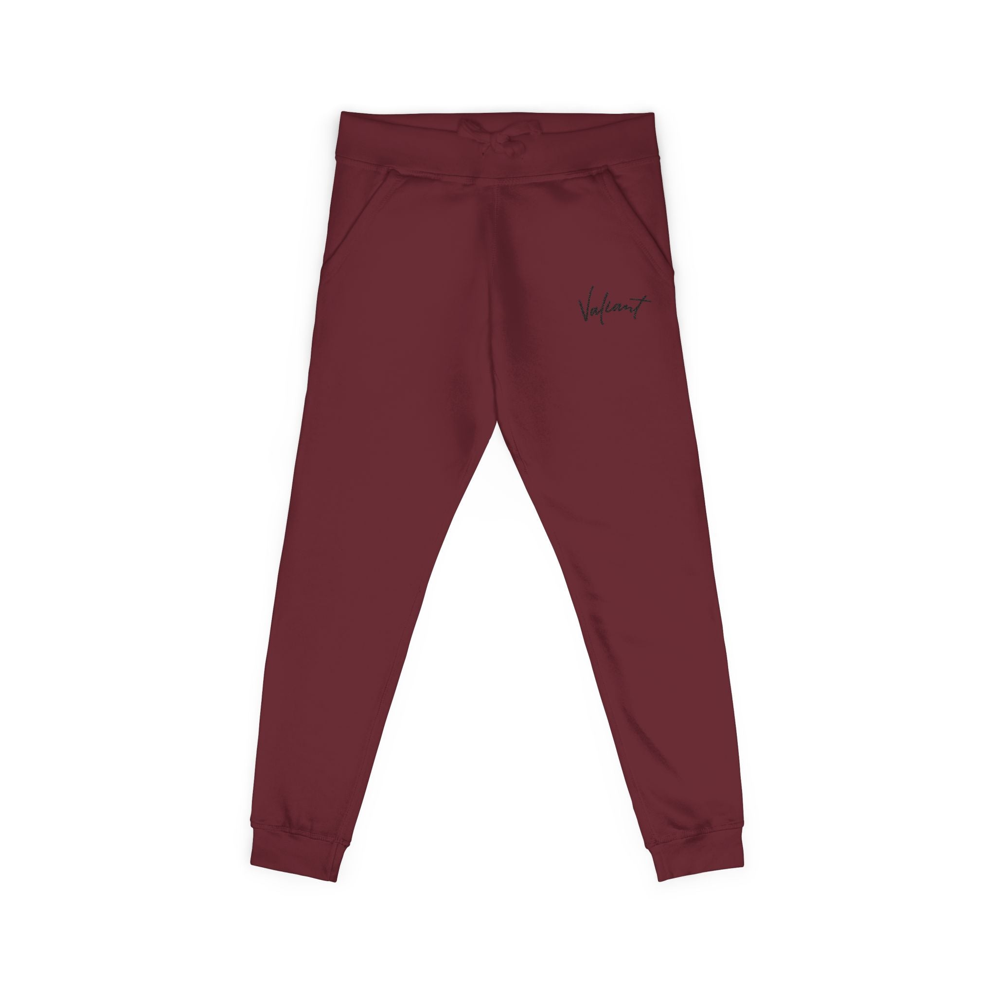Valiant Embroidered Fleece Sweatpants — Cozy Casual Joggers