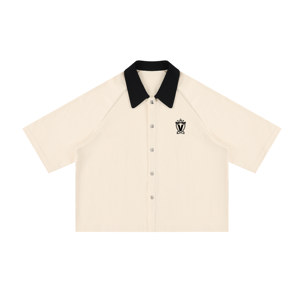 Unisex Color Block Boxy Short Sleeve Shirt