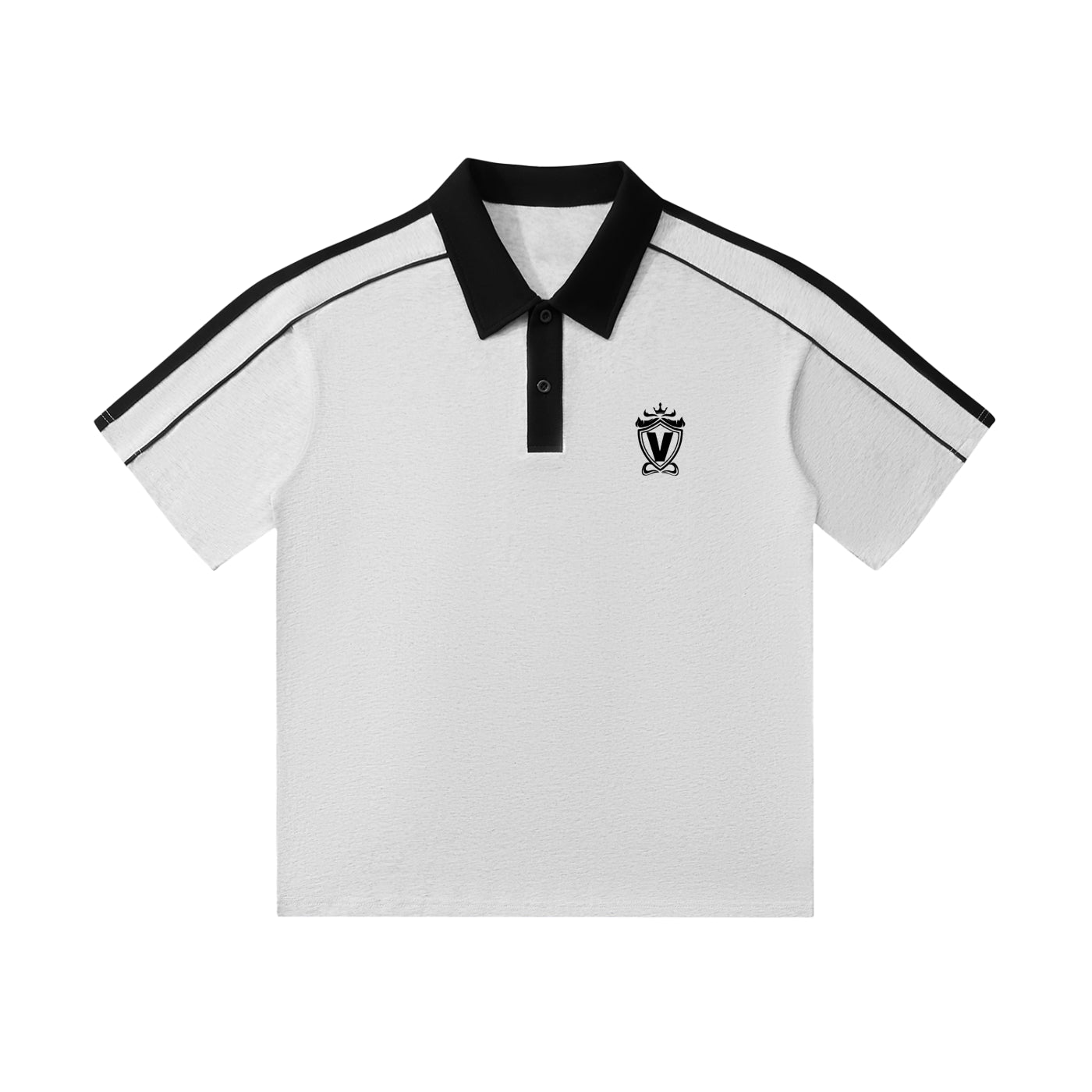 Black Print Victory Polo