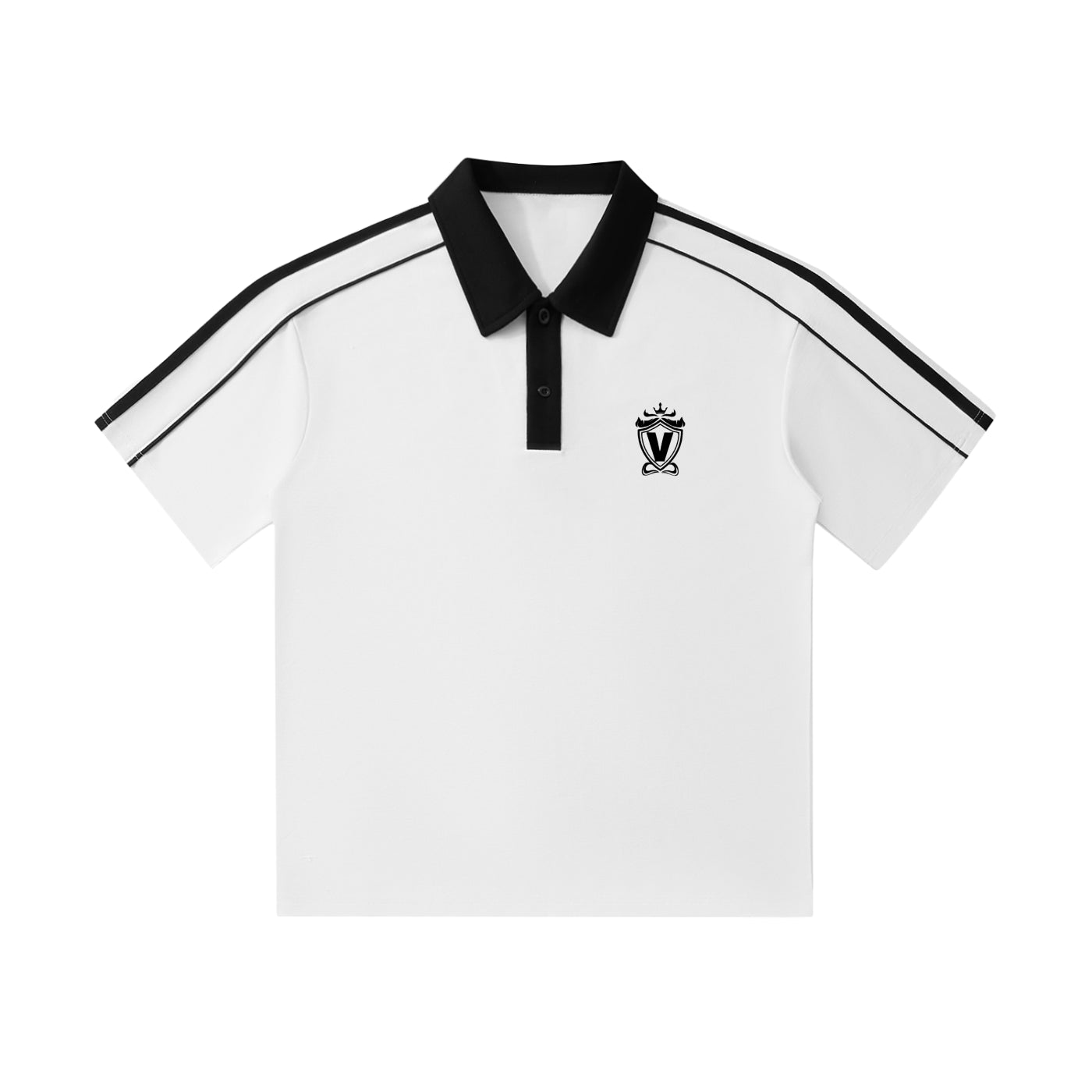 Black Print Victory Polo