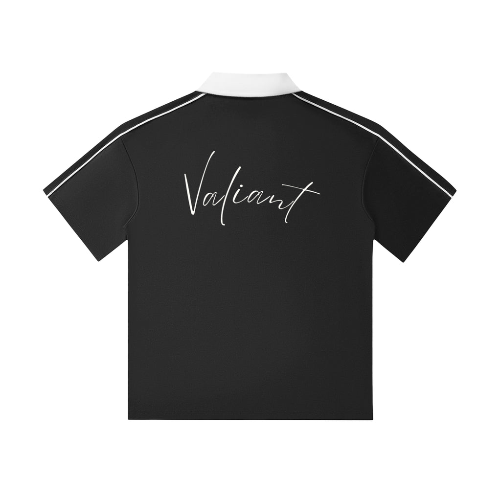 White Print Victory Polo